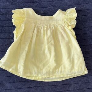 Janie and Jack Light Yellow Ruffled Blouse